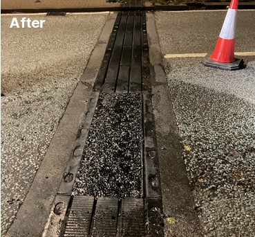 Completed A406 expansion joint intervention