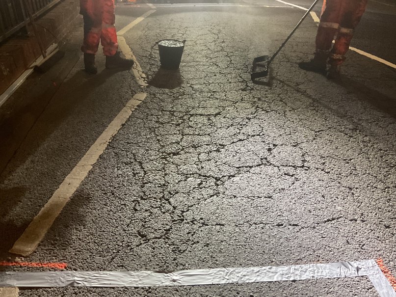 Alligator cracking and surface failure requiring pothole prevention repair