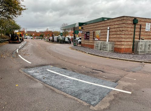 Pothole repair and thermoplastic line reinstatement